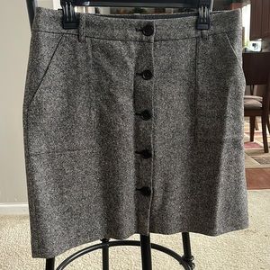 Eddie Bauer mercer fit wool tweed skirt